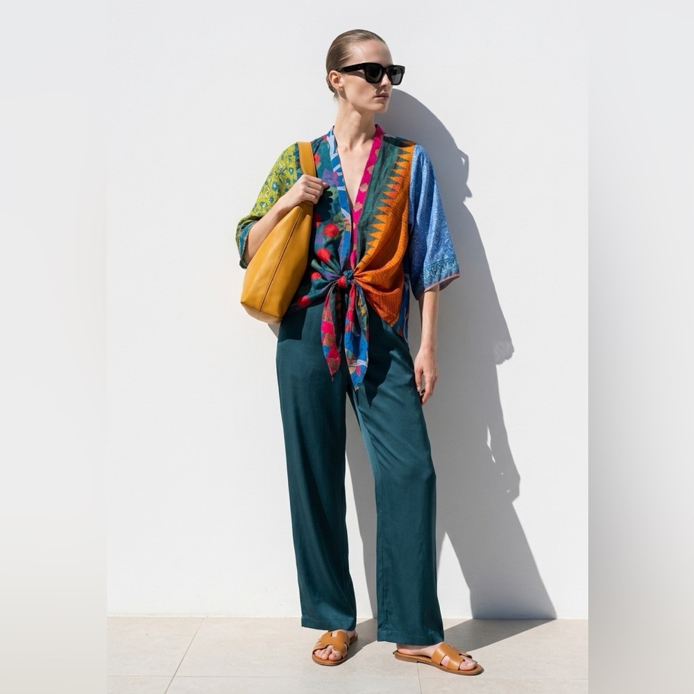 Free Size JADED GYPSY Multi color tie front